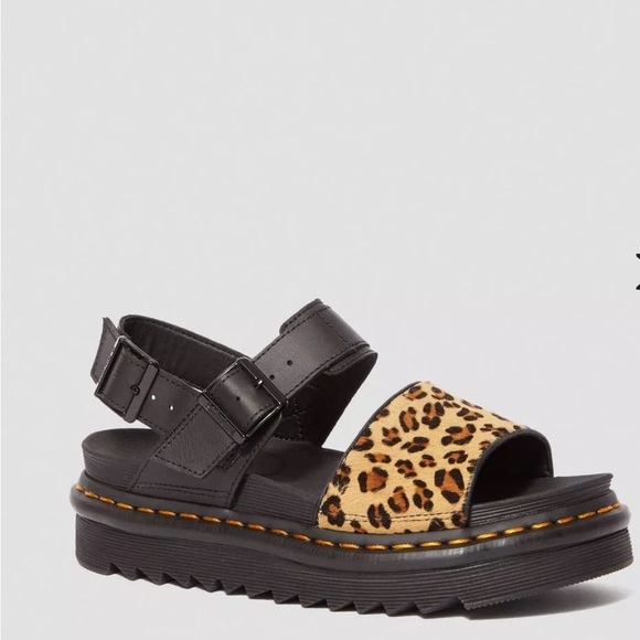 Shoes - Dr Marten Women’s Voss Animal Print Platform Leather Print Sandals Size 7